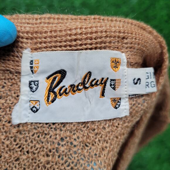 Vintage 60s Mohair Wool Cardigan Sweater Mens S Ivy League Preppy - Picture 11 of 12